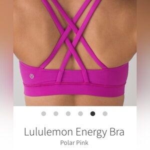polar pink size 2 lululemon athletica energy bra